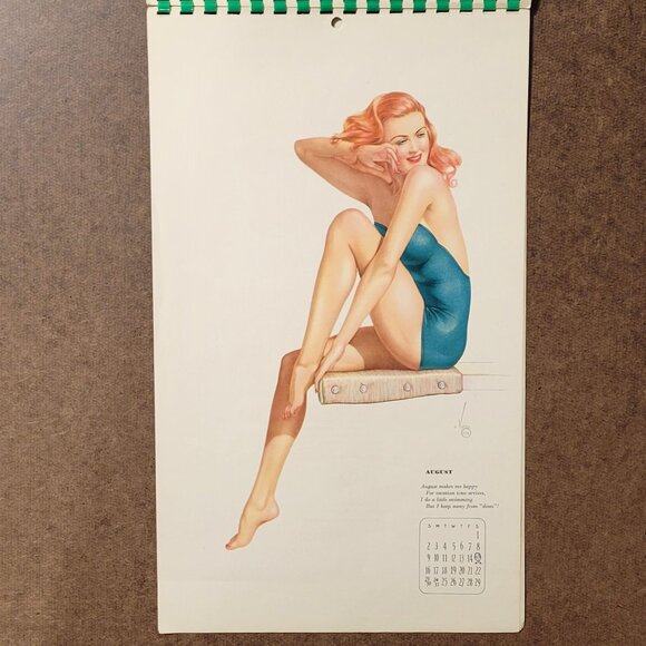 Rare 1st Varga 1940 Pin-Up Girl Calendar Esquire art - Picture 7 of 11